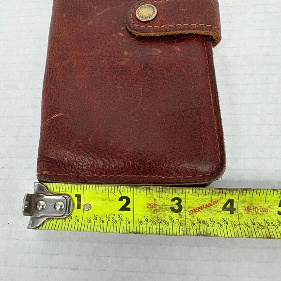 Portland Leather Goods Brown Bi-Fold Leather Wallet Rustic Thick Heavy Quality - Picture 11 of 11